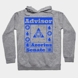 Azorius Senate | Advisor | MTG Guild Blue on White Design Hoodie